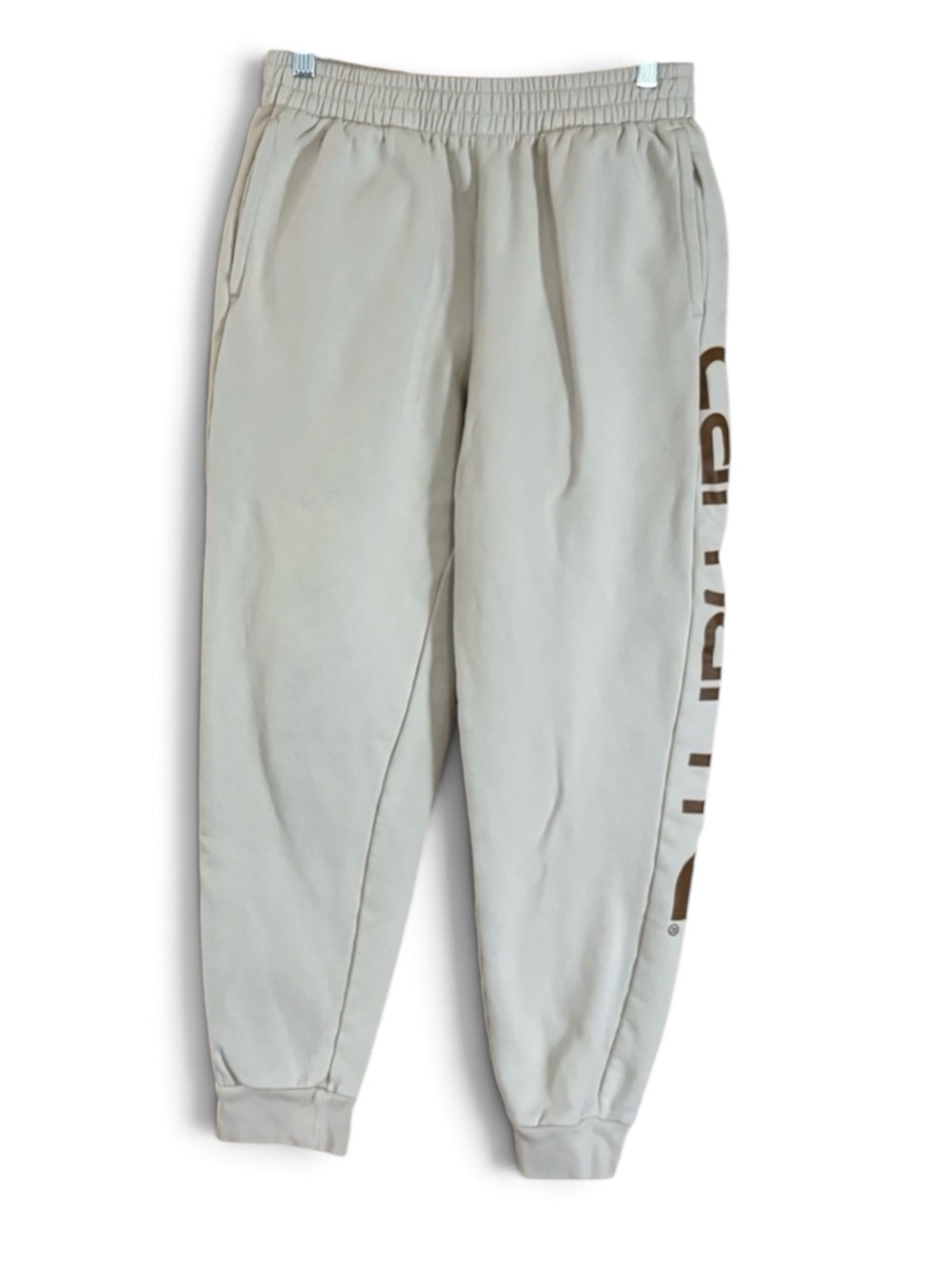 Carhartt Kids Cream Logo Sweatpants Joggers